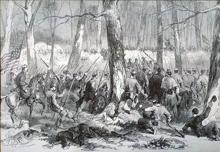 8th MO Advancing at Ft. Donelson