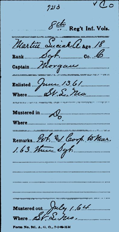 Lucian Martin - Service Record