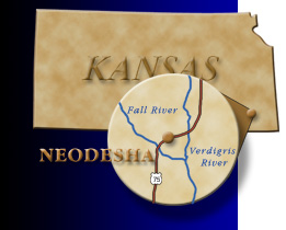 Kansas Map Showing Neodosha