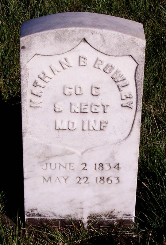 Tombstone of Nathan Rowley