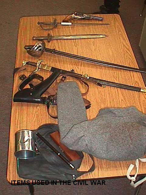 Items used in the Civil War